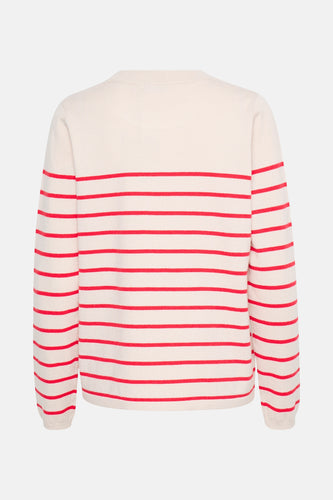 Pull à col rond - rouge - Fransa®