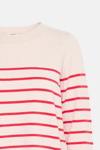 Pull à col rond - rouge - Fransa®