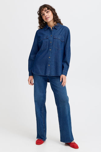 Chemise en jean - mid blue denim - Fransa®