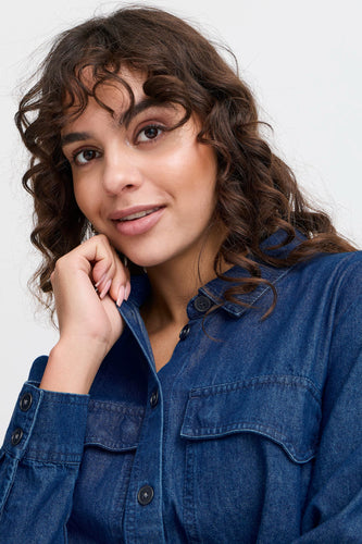 Chemise en jean - mid blue denim - Fransa®