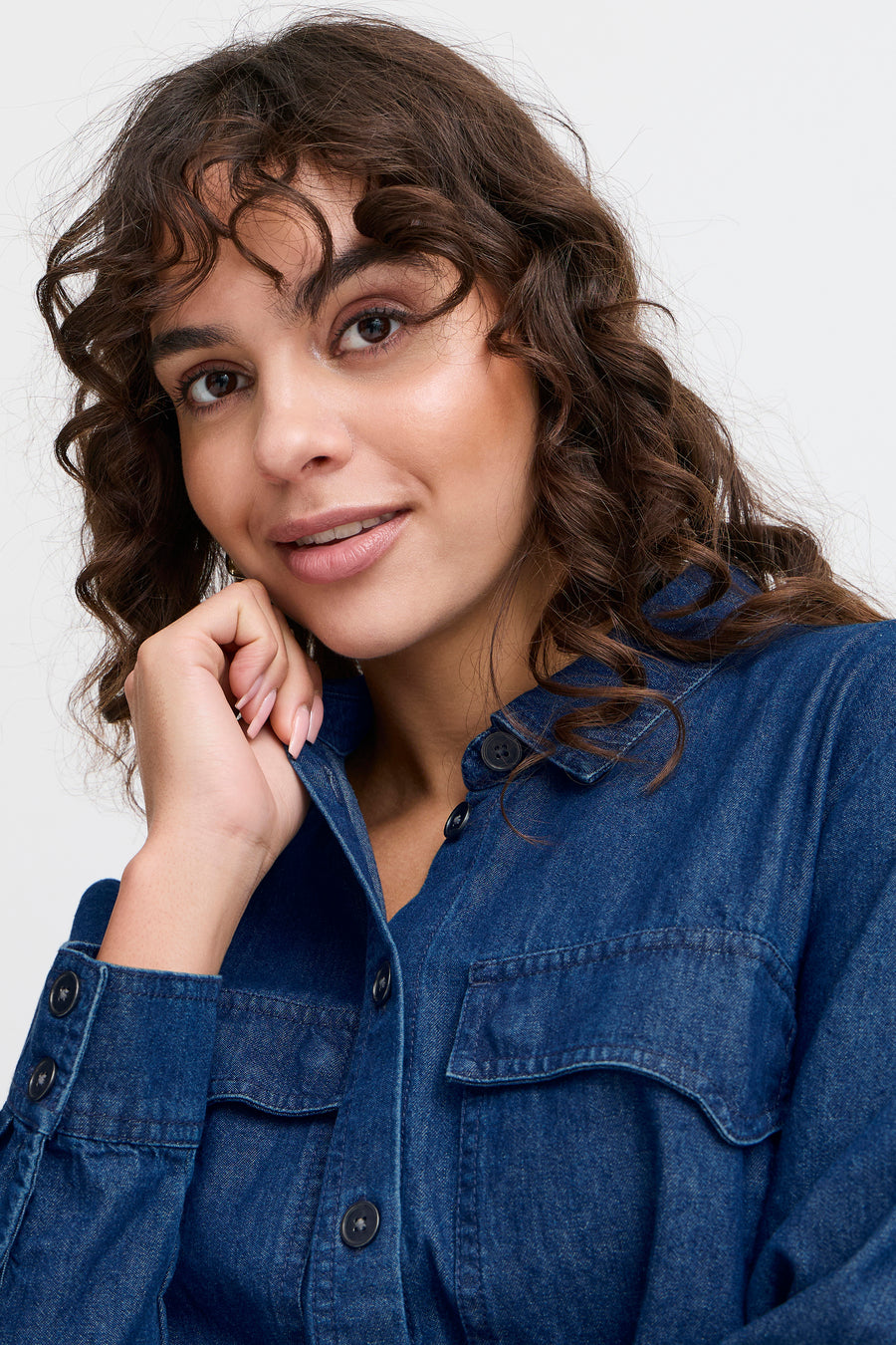 Chemise en jean - mid blue denim - Fransa®