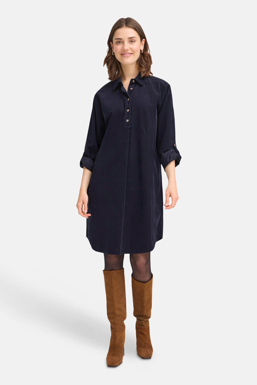 Robe à manches longues - bleu - Fransa®