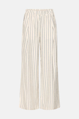 Pantalon écru à rayures de Fransa, vue arrière avec une seule poche.