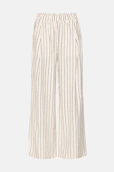 Pantalon écru à rayures de Fransa, vue arrière avec une seule poche.