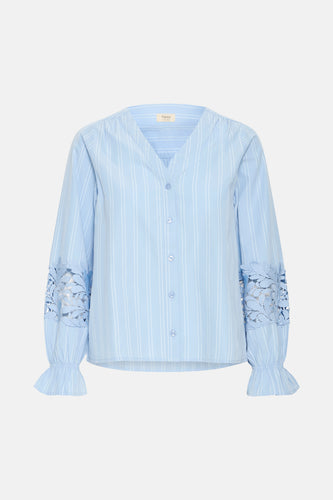 Chemise à manches longues - bleu - Fransa®