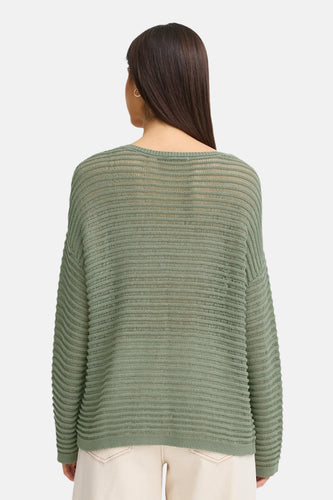 Pull à col rond - Kaki - Fransa®