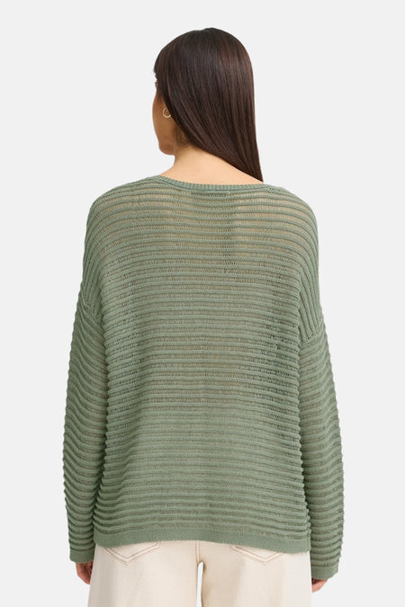 Pull à col rond - Kaki