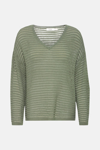 Pull à col rond - Kaki - Fransa®