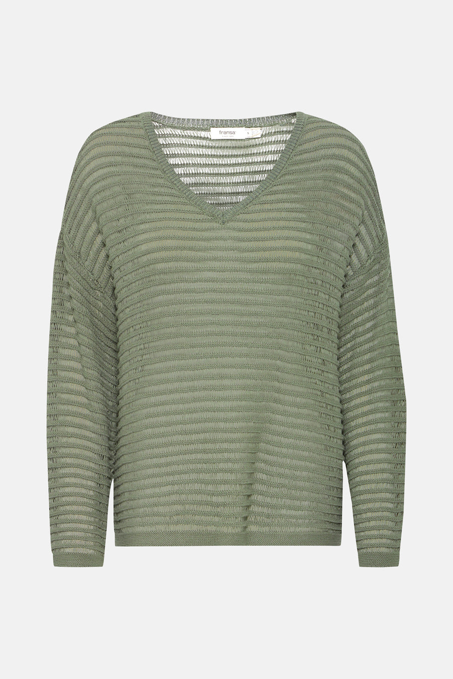 Pull à col rond - Kaki - Fransa®