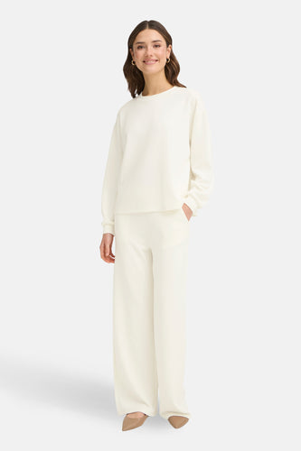 Sweat col O blanc - Fransa®