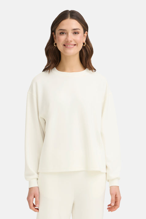 Sweat col O blanc - Fransa®