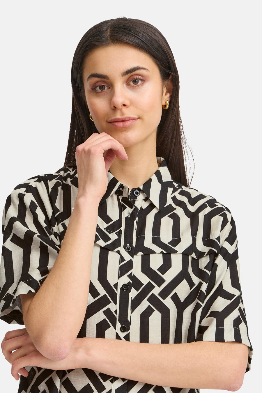 Chemise à manches longues - noir - Fransa®