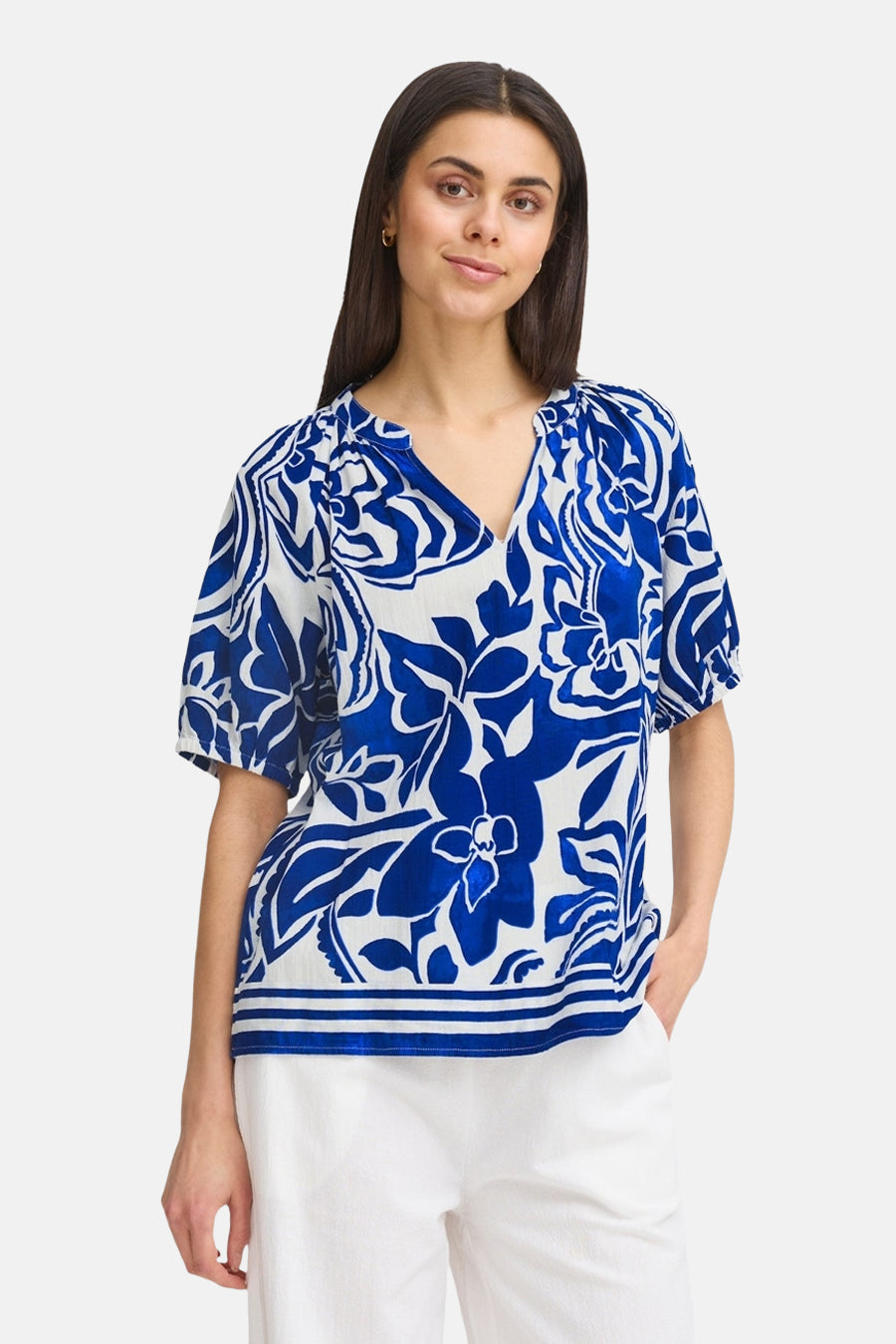 Blouse - bleu - Fransa®