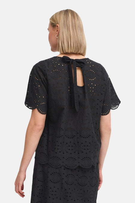 Blouse à manches courtes - noir