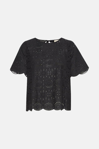 Blouse à manches courtes - noir - Fransa®