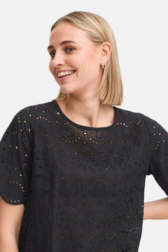 Blouse à manches courtes - noir
