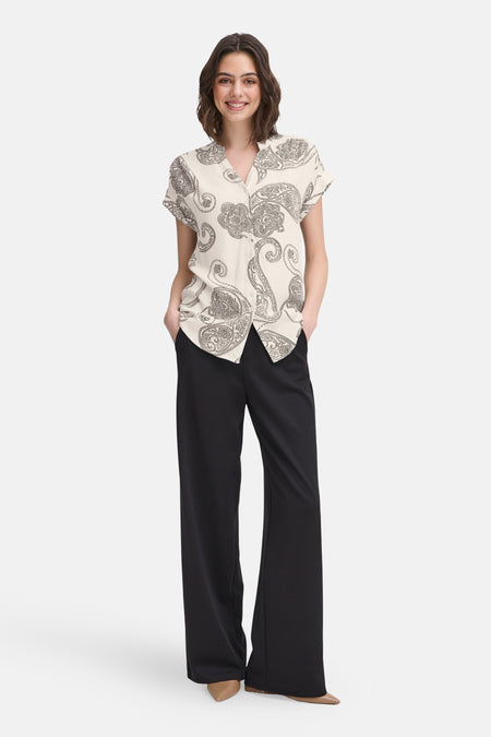 Blouse à manches courtes - écru