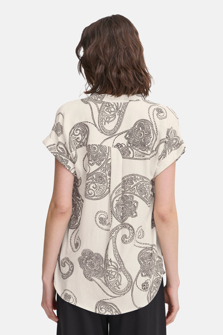 Blouse à manches courtes - écru