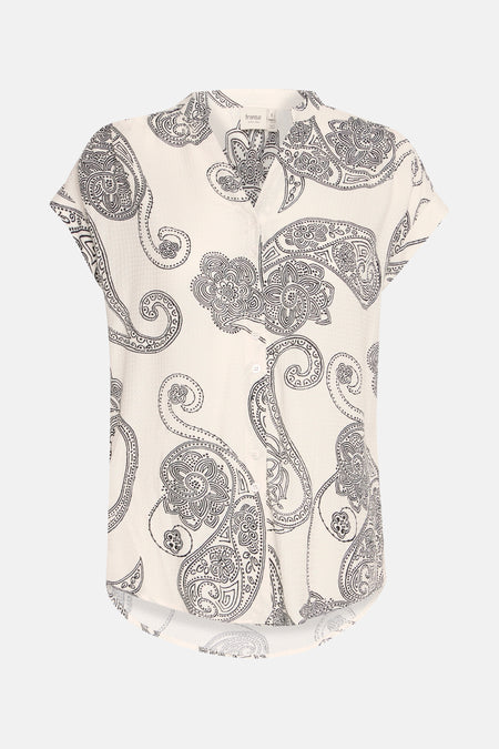 Blouse à manches courtes - écru