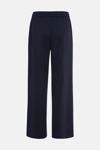 Blauwe kostuumbroek van Fransa, met een elastische tailleband.
