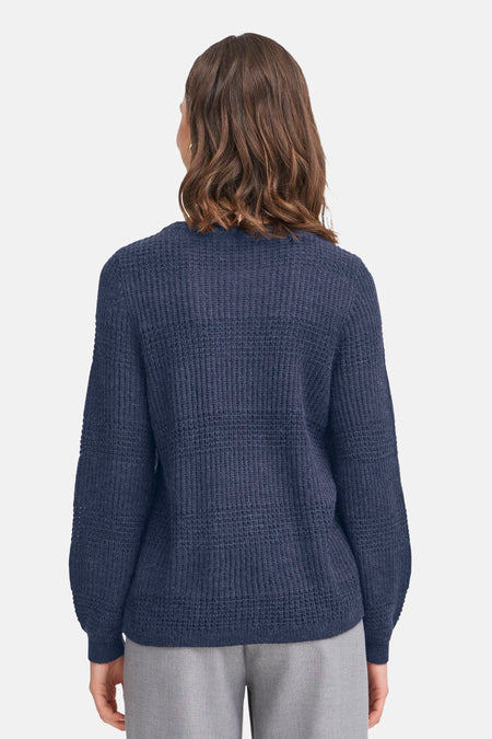 Pull à col rond - bleu