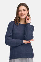 Pull à col rond - bleu