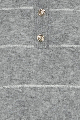 Pull à col en V - gris - Fransa®