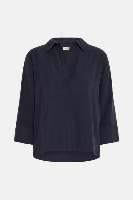 Blouse à manches longues - bleu