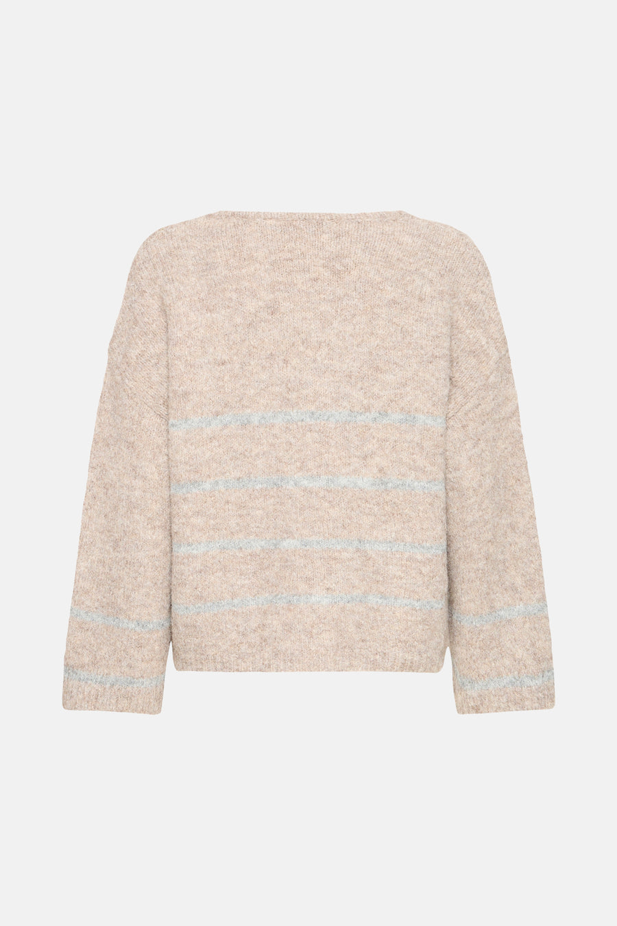 Pull à col en V - Beige - Fransa®