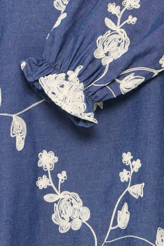 Blouse à manches longues - bleu - Fransa®