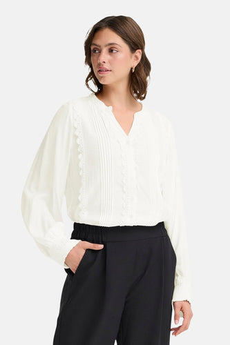 Chemise à manches longues - blanc - Fransa®