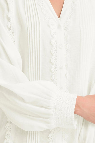 Chemise à manches longues - blanc - Fransa®