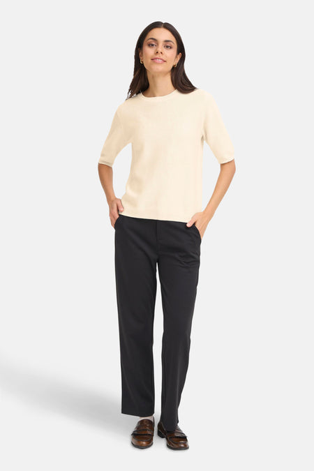 Pull col O beige - Fransa®