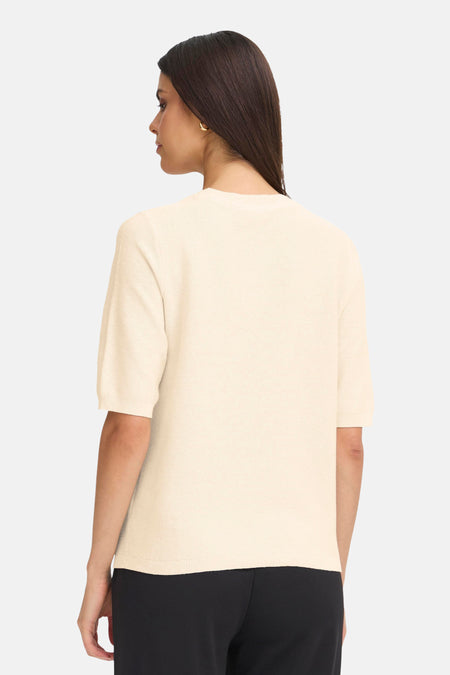 Pull col O beige - Fransa®