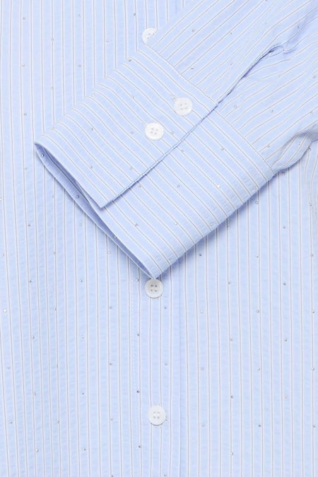 Chemisier (manches longues) bleu - Fransa®