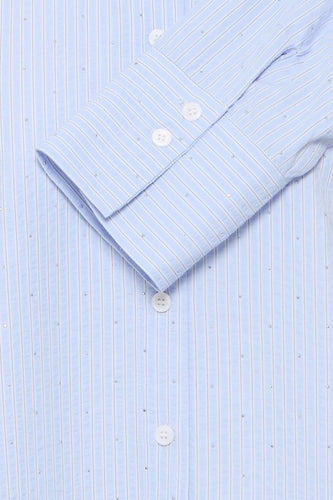 Chemise à manches longues - bleu - Fransa®