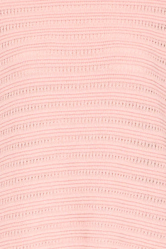 Pull rose à col rond de Fransa, avec une texture tricotée et des perforations subtiles.