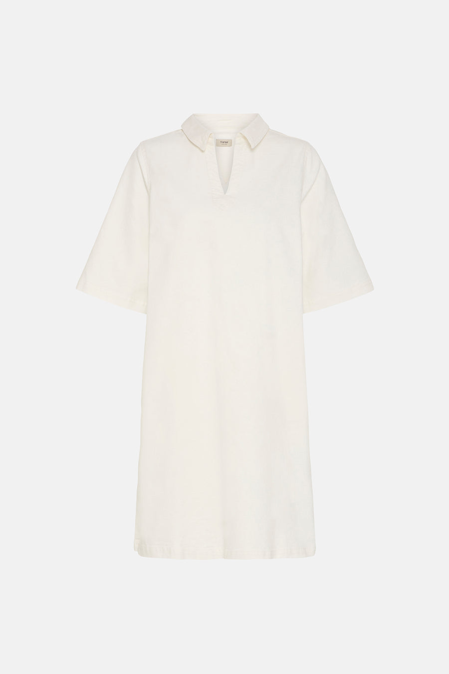 Robe en jean blanche à manches courtes de Fransa, vue arrière.
