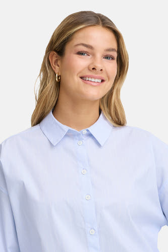 Chemisier (manches longues) bleu - Fransa®
