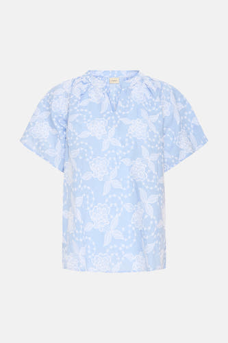 Chemisier (manches courtes) bleu - Fransa®