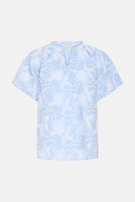 Chemisier (manches courtes) bleu - Fransa®