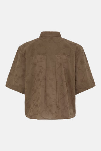 Chemise à manches courtes - brun