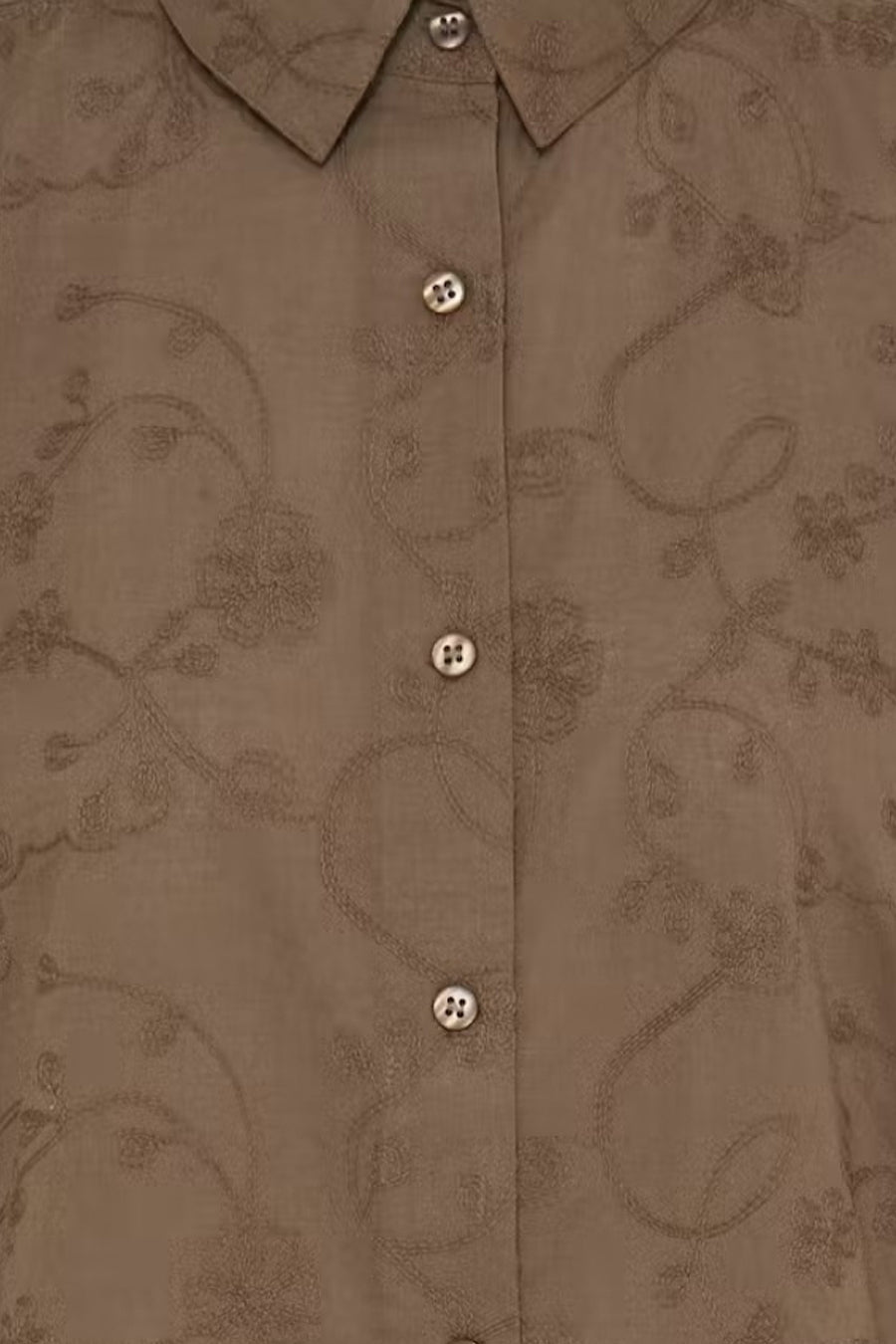 Chemise à manches courtes - brun