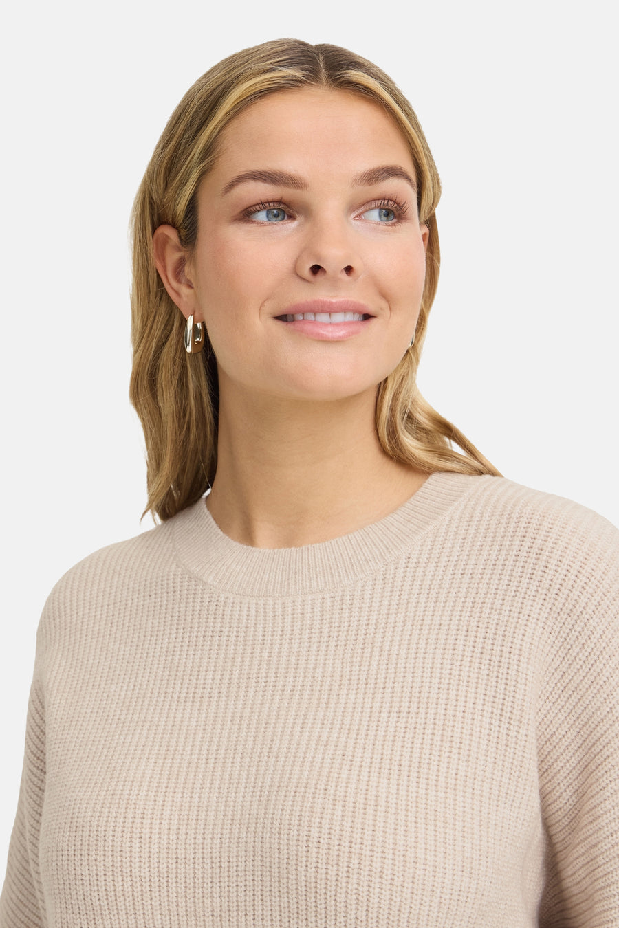 Pull col O - Beige