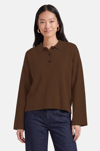 Pull col O - brun