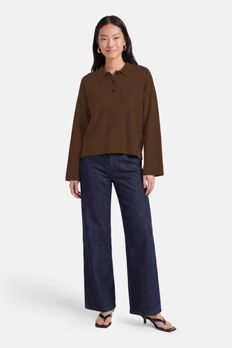Pull col O - brun