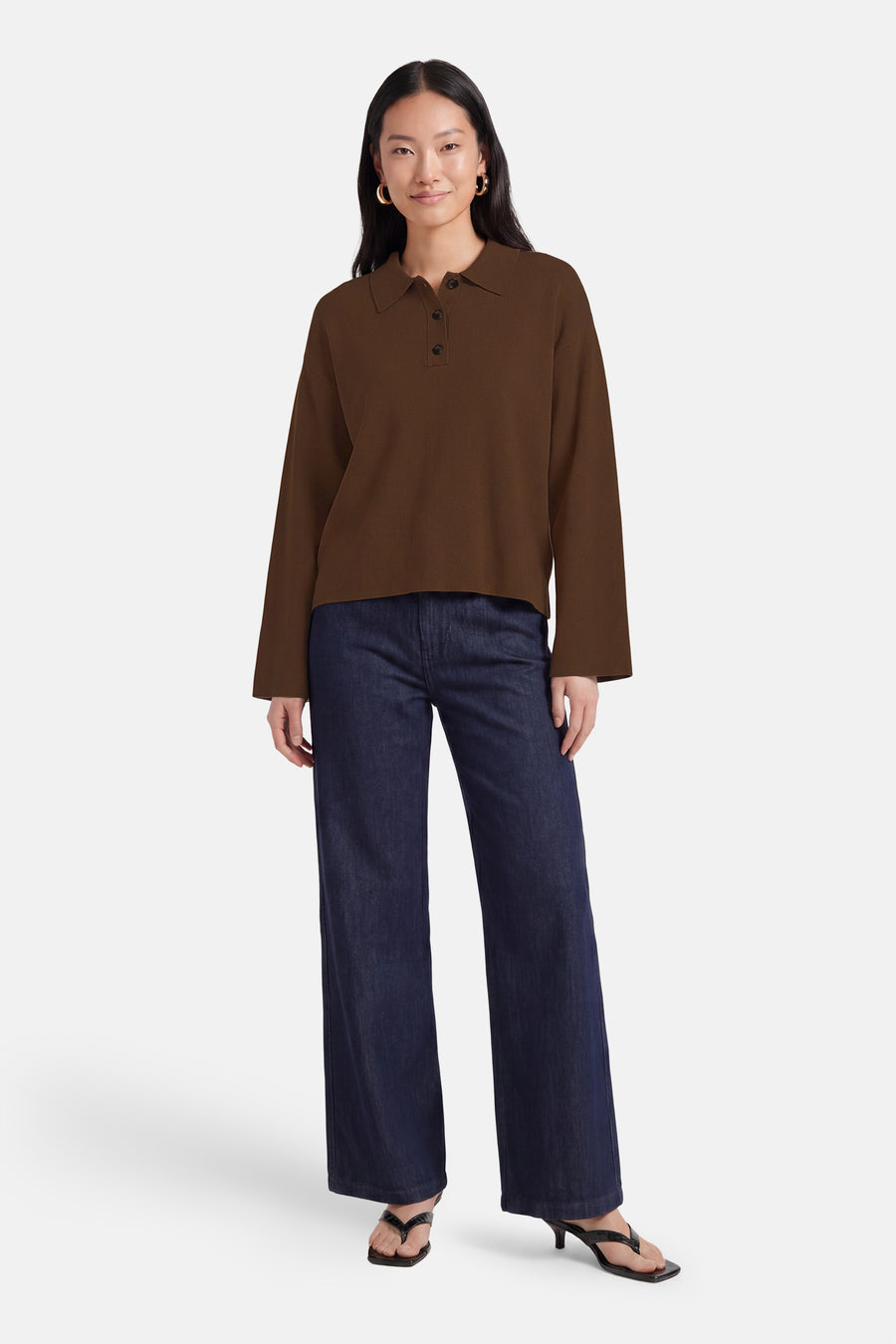 Pull col O - brun