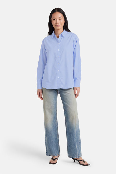 Chemise à manches longues - bleu