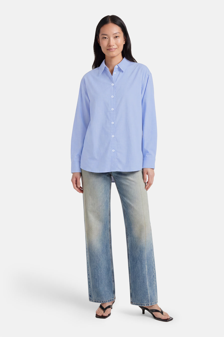 Chemise à manches longues - bleu