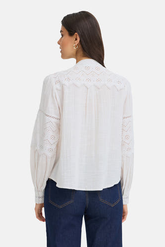 Chemise à manches longues - écru